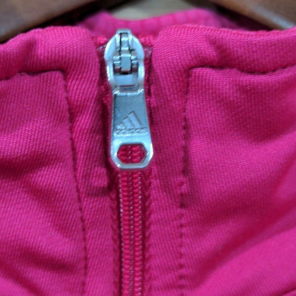 Adidas Pink 1/2 Zip Long Sleeve Top Medium - Picture 4 of 12